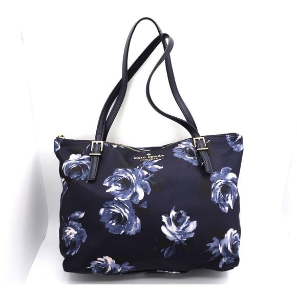 Kate Spade New York Watson Lane-Small Night Rose Maya Tote, Blue, 38-09 - Picture 7 of 9